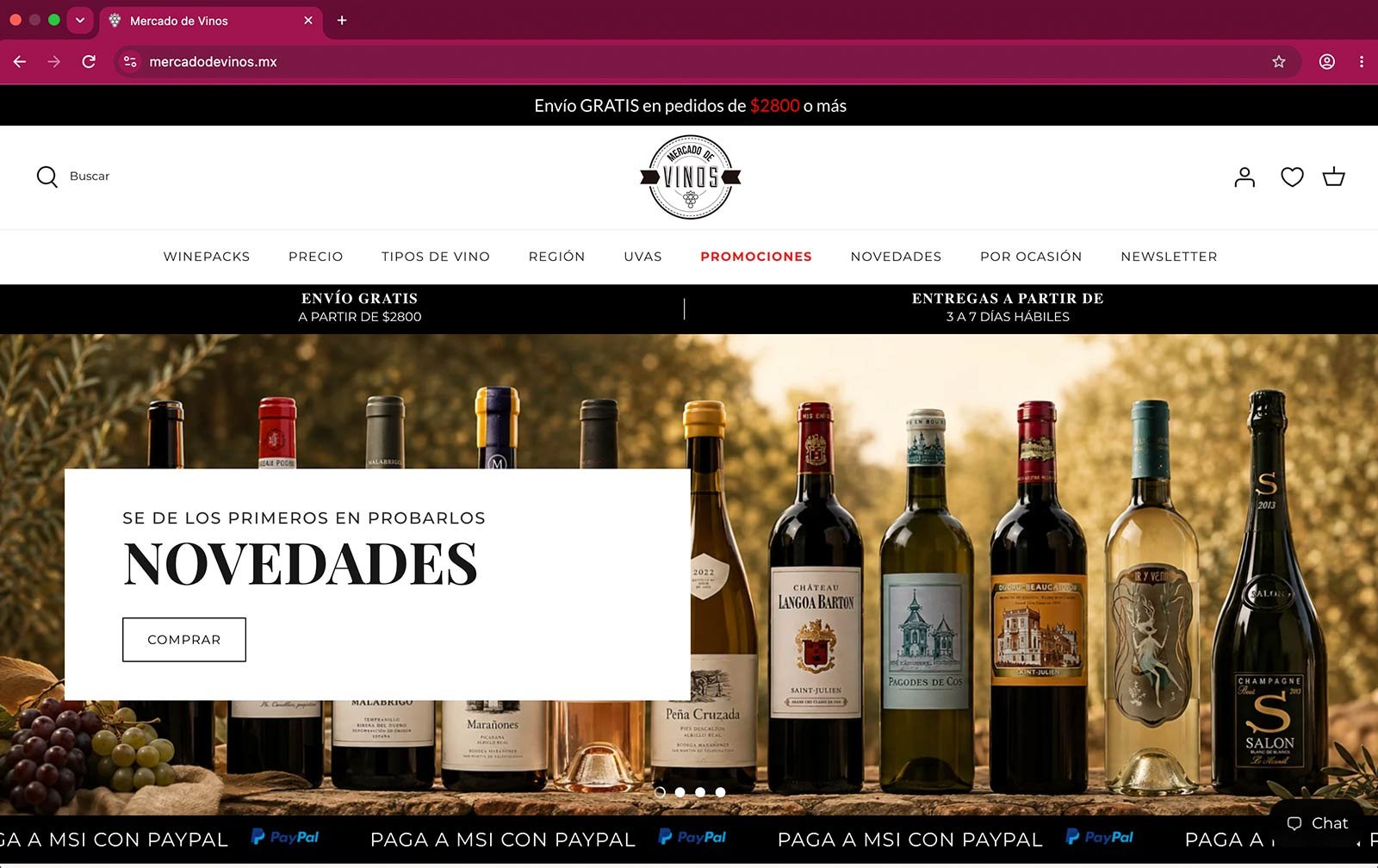 Ecommerce Mercado de Vinos
