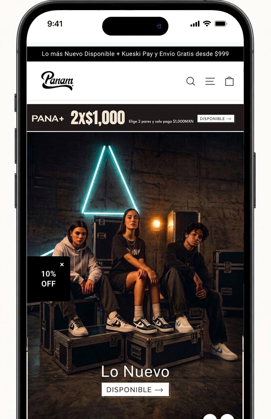 Ecommerce PANAM, marca mexicana de tenis